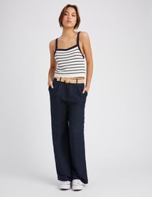 Débardeur tricot rayé