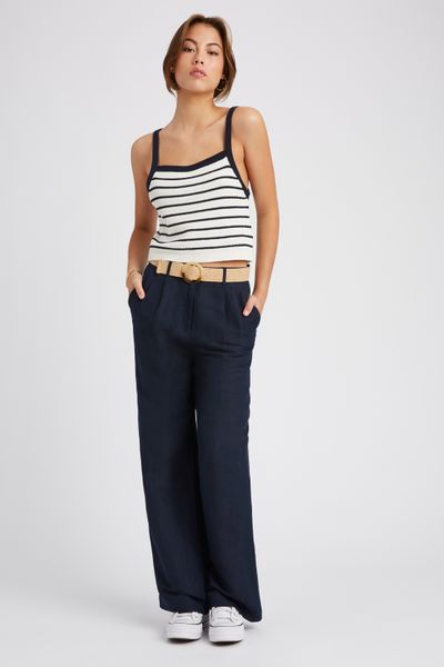 Débardeur tricot rayé