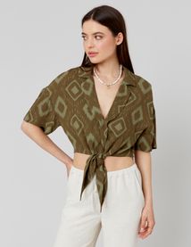 Chemise imprimée à nouer