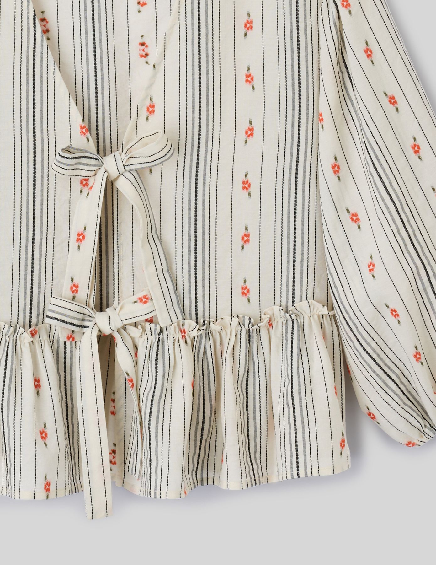 Blouse imprim&eacute;e &agrave; nouer