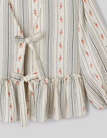 Blouse imprim&eacute;e &agrave; nouer