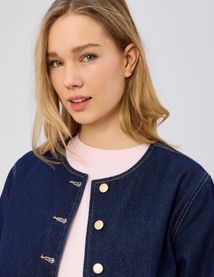 Veste en jean sans col