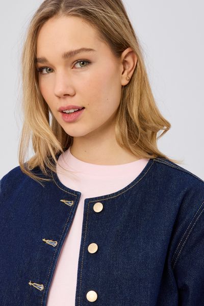 Veste en jean sans col