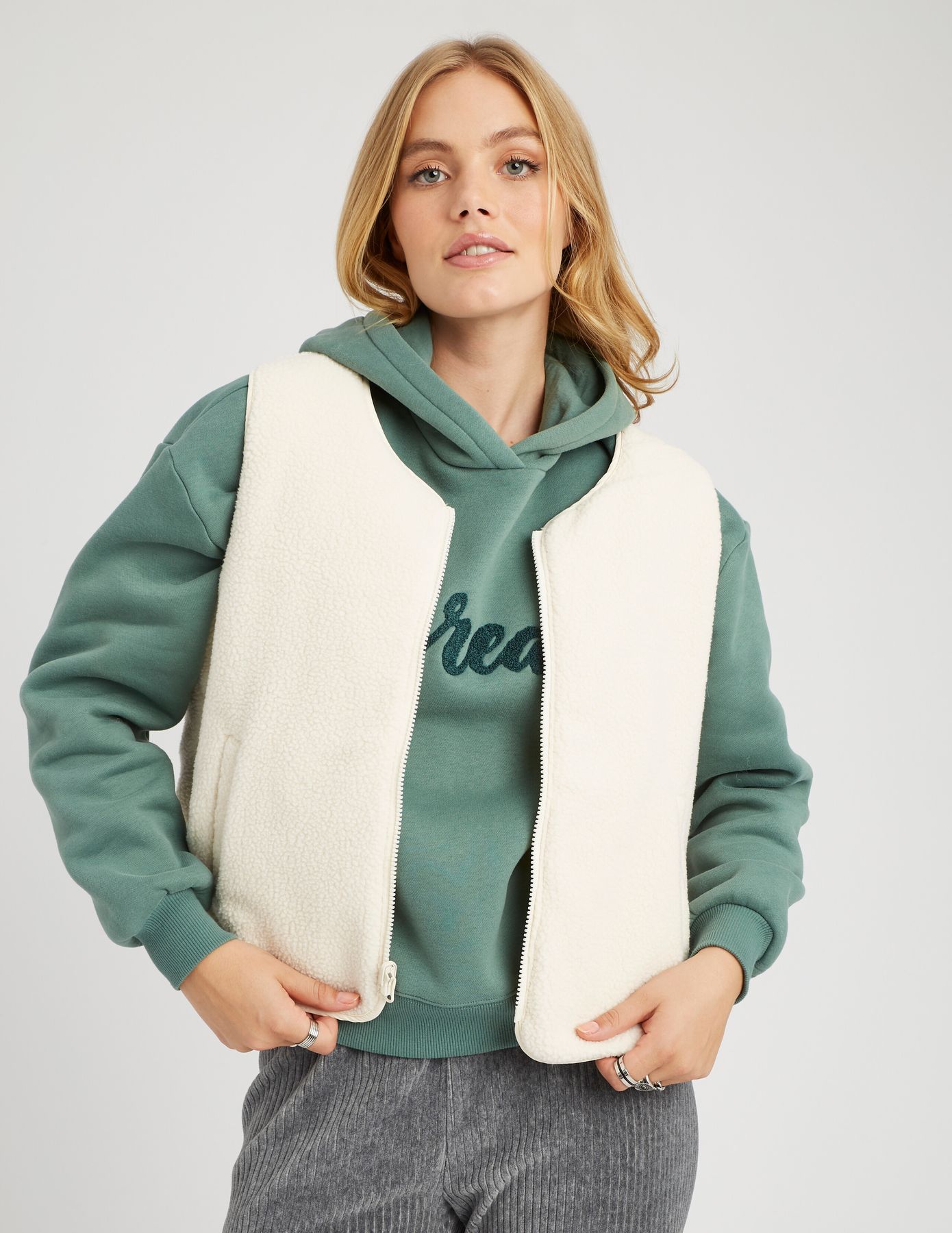 Gilet sans manches r&eacute;versible