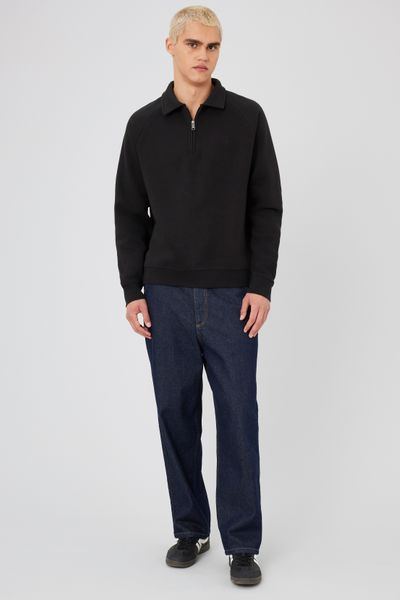Sweat col polo zippé