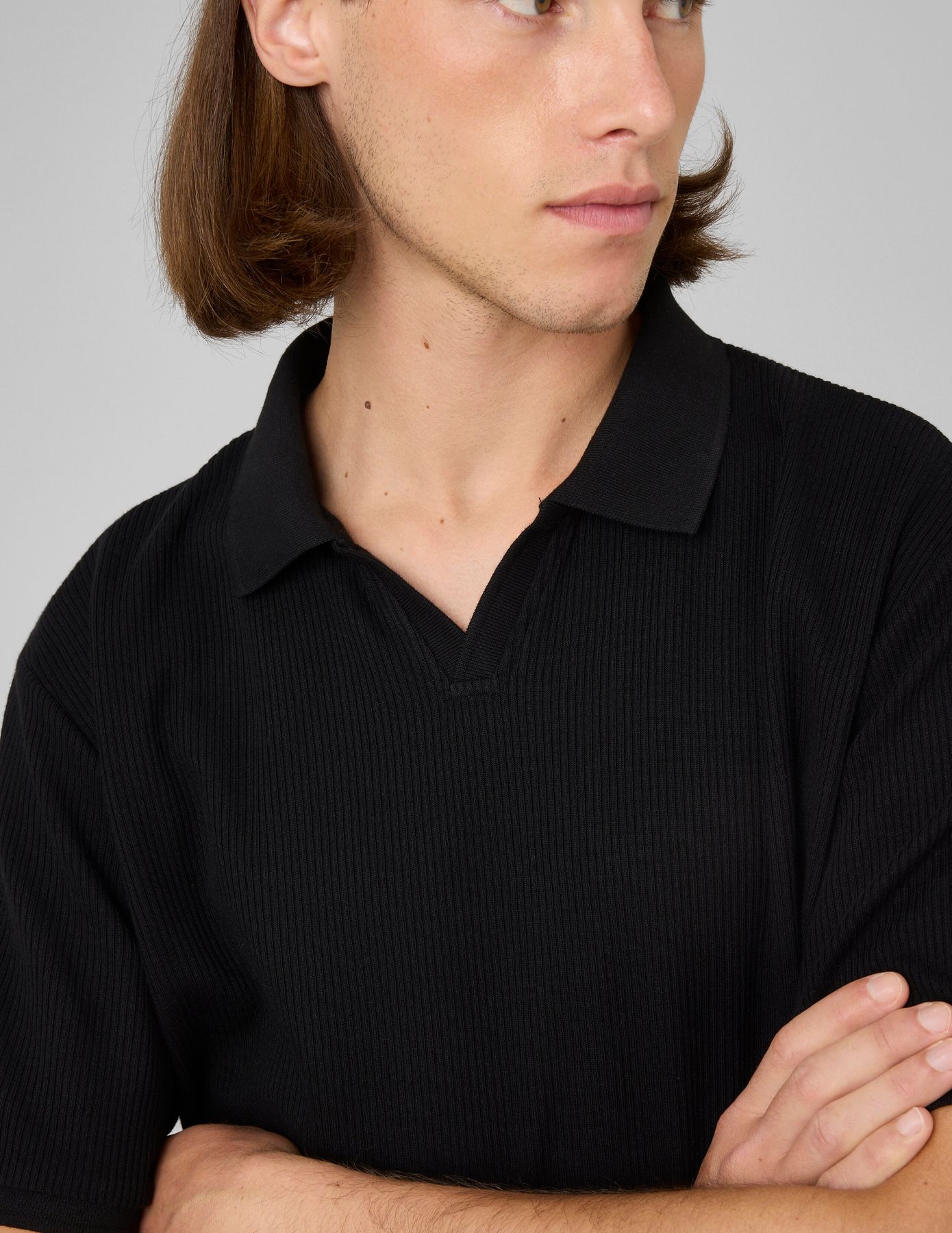 Polo maille c&ocirc;tel&eacute;e
