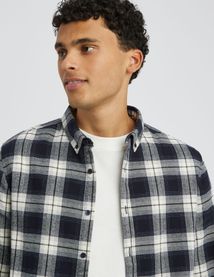 Chemise droite à carreaux