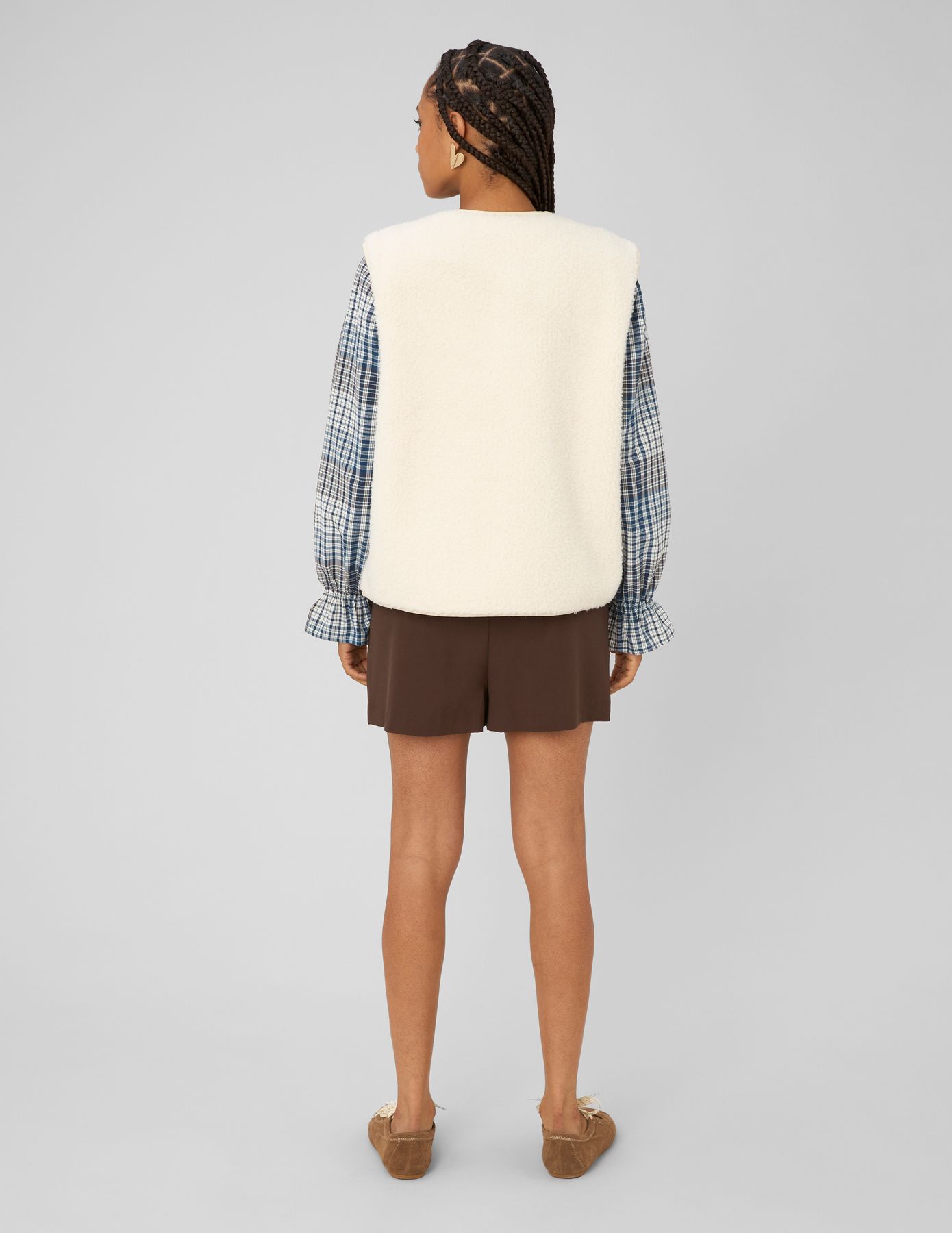 Gilet sans manches sherpa