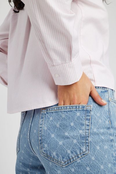 Chemise courte ray&eacute;e