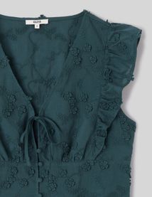 Blouse sans manches en broderie 3D