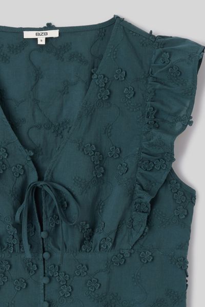 Blouse sans manches en broderie 3D