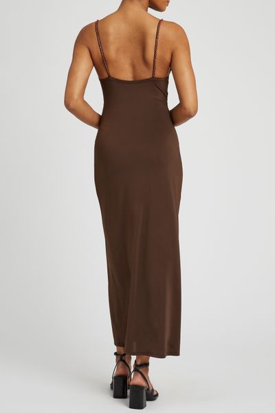 Robe longue col b&eacute;nitier