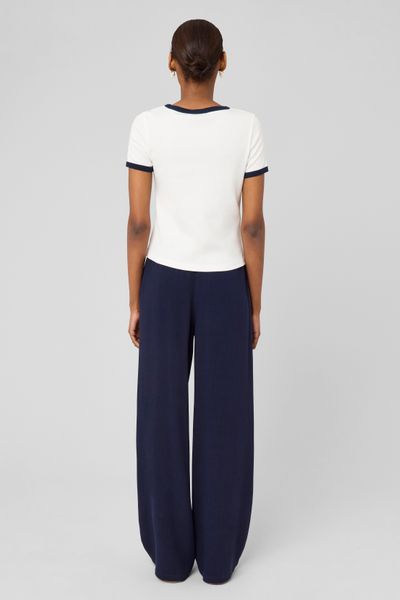 T-shirt imprim&eacute; &agrave; bords contrast&eacute;s