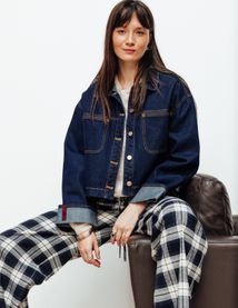 Veste en jean brut