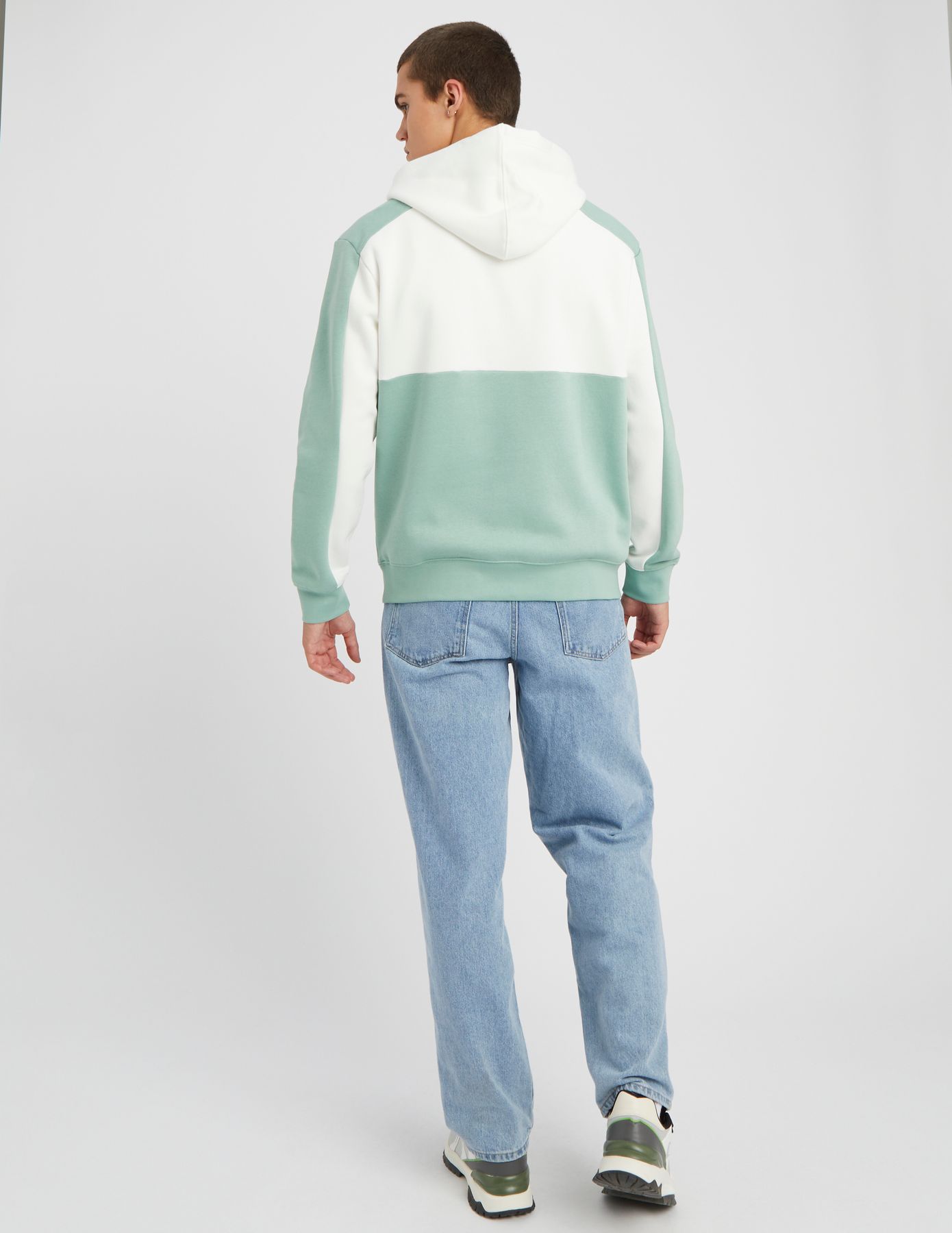 Sweat &agrave; capuche colorblock