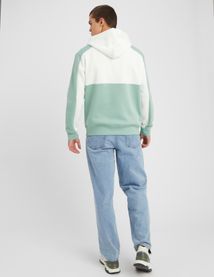 Sweat &agrave; capuche colorblock