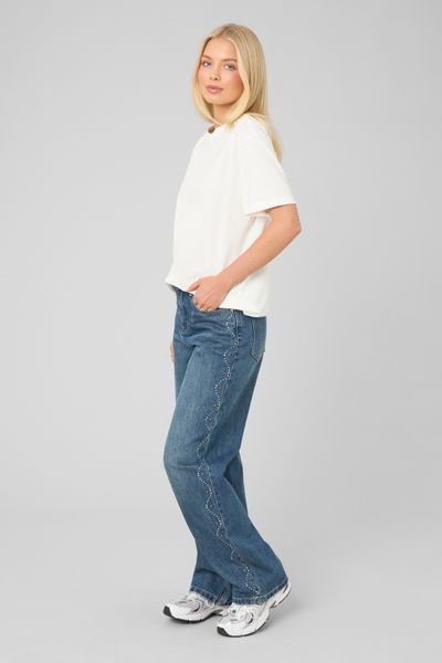 Jean straight strass
