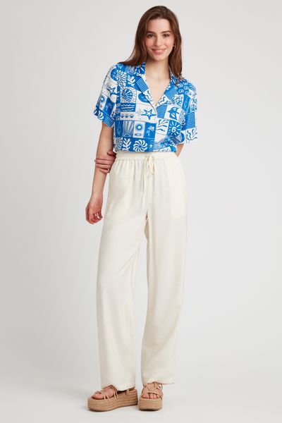 Pantalon fluide taille élastiquée