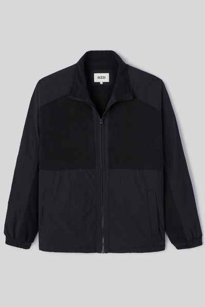 Veste zippée bi matière