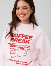 Sweat col rond imprimé