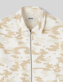 Veste zipp&eacute;e imprim&eacute;e