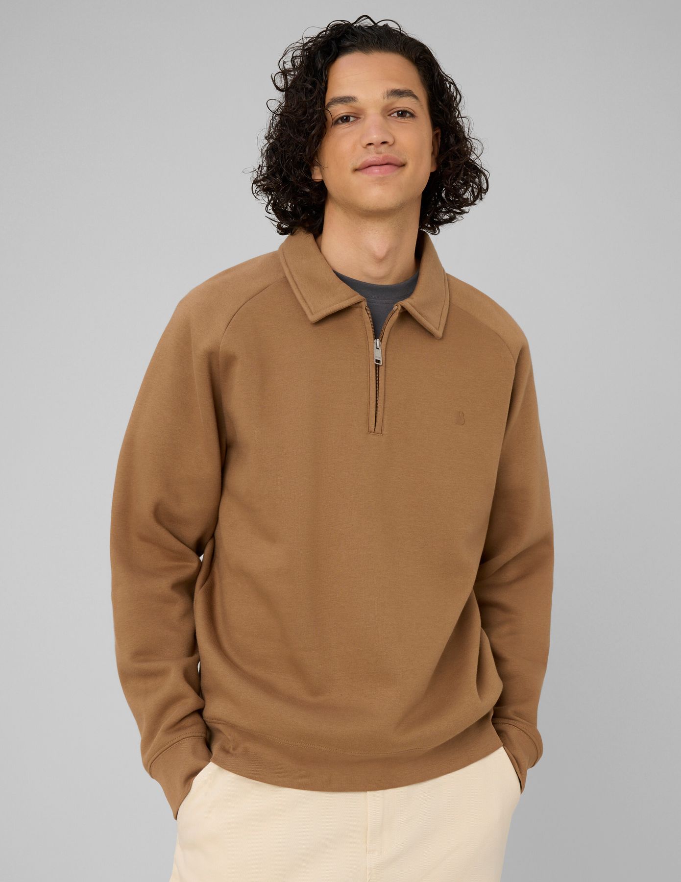 Sweat col polo zipp&eacute;