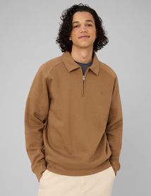 Sweat col polo zipp&eacute;