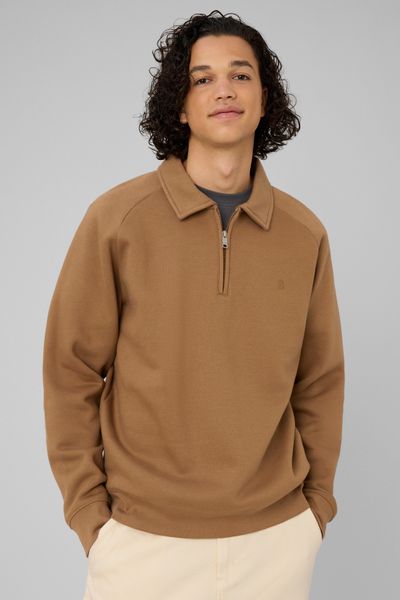 Sweat col polo zipp&eacute;