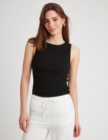 Débardeur surpiqûres fantaisie