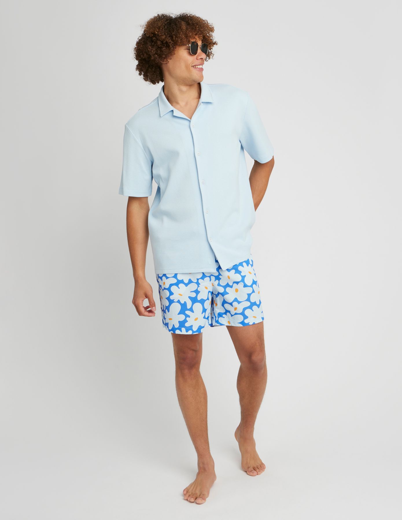 Short de bain AOP fleurs
