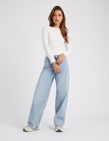 T-shirt dos nu manches longues