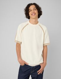 T-shirt en tricot bandes sport