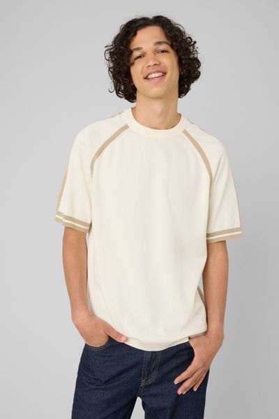 T-shirt en tricot bandes sport
