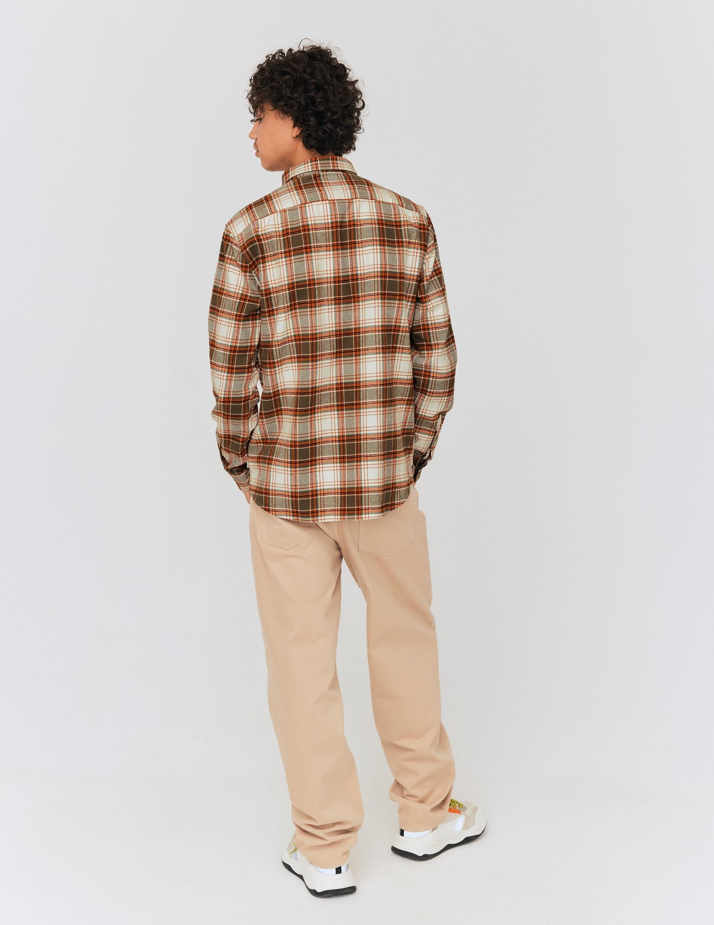 Chemise droite à carreaux