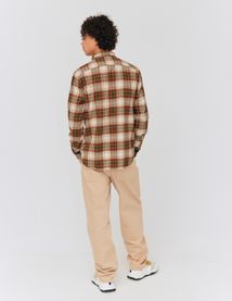 Chemise droite à carreaux