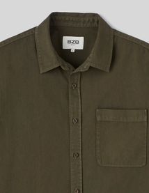 Chemise droite twill uni