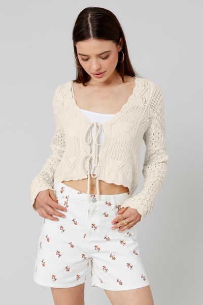 Gilet en crochet à nouer