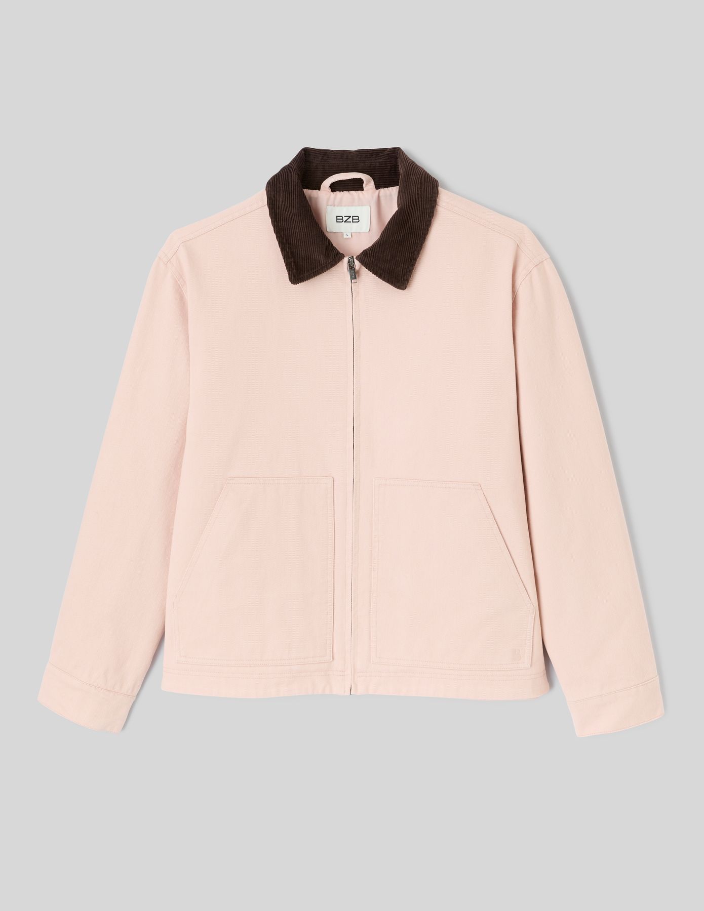Veste zipp&eacute;e unie col velours