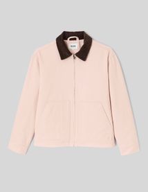 Veste zipp&eacute;e unie col velours