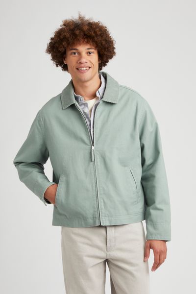 Veste zippée col velours