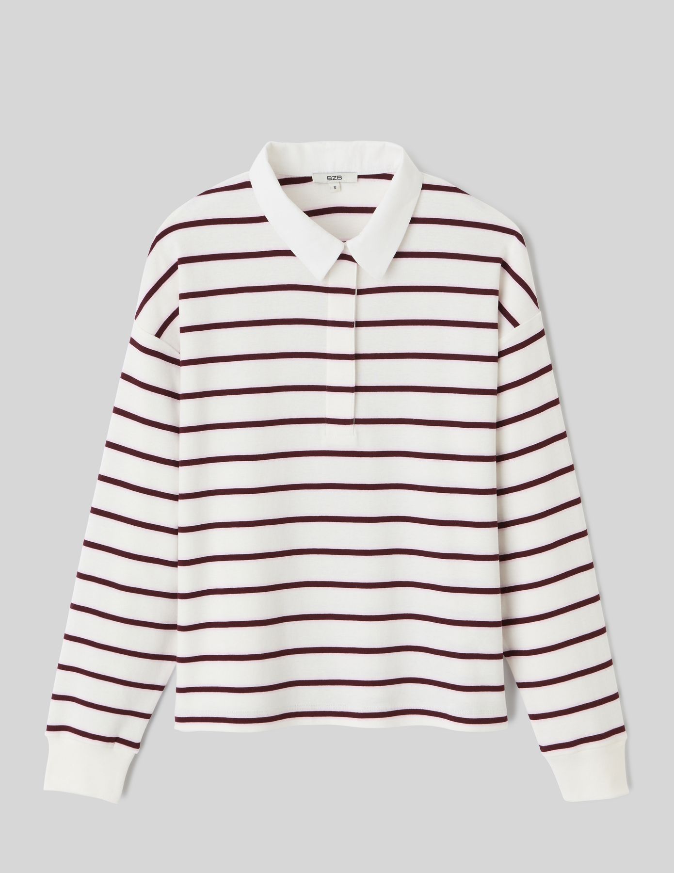 T-shirt col polo rayé