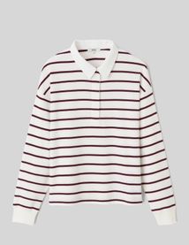 T-shirt col polo rayé