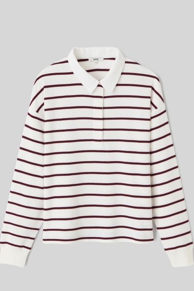 T-shirt col polo rayé
