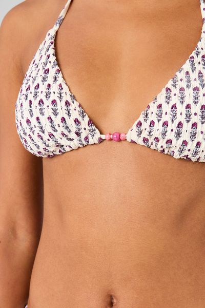 Haut de maillot de bain smock&eacute;