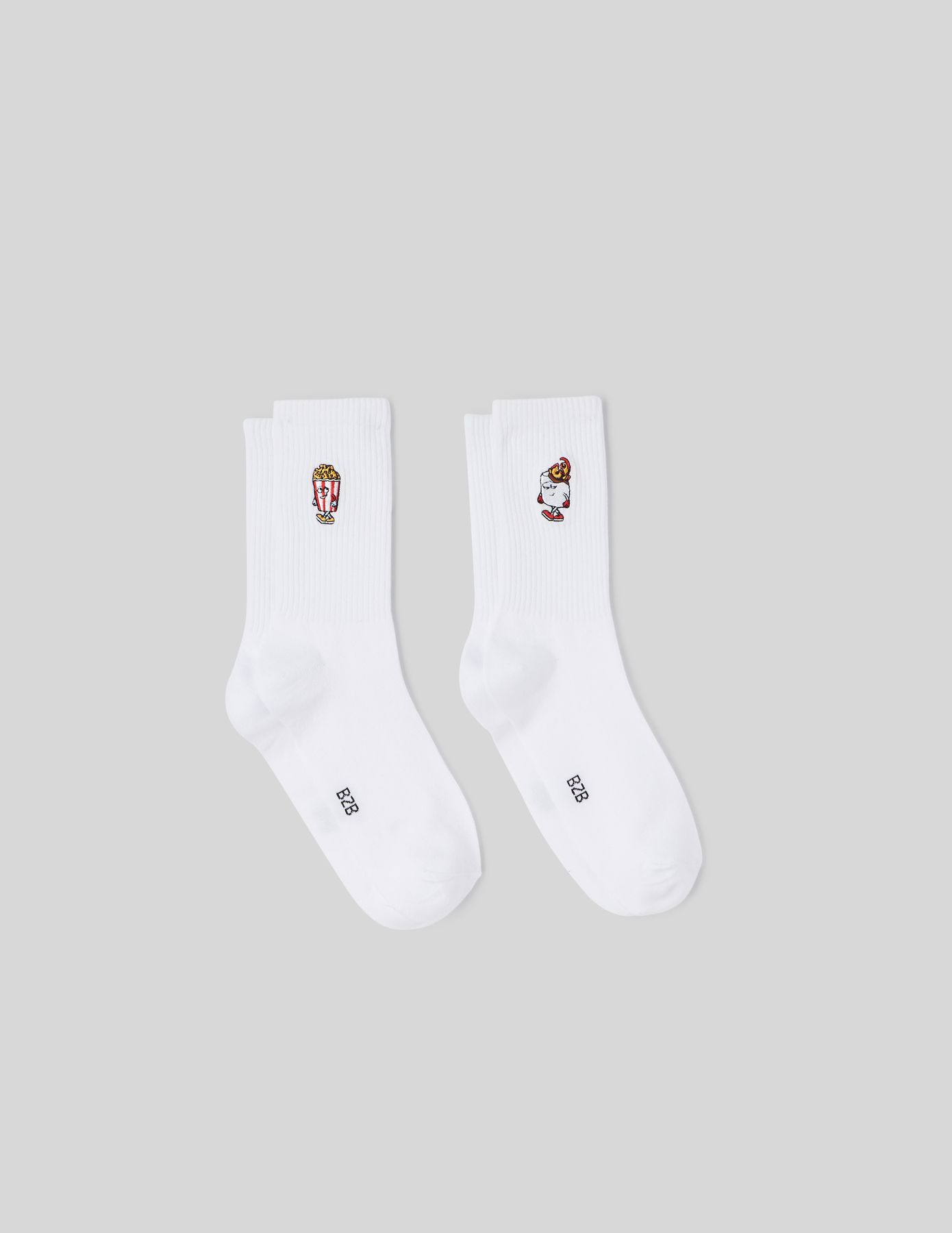 Lot de 2 paires de chaussettes brodées