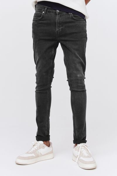 Jean skinny basique noir delavé