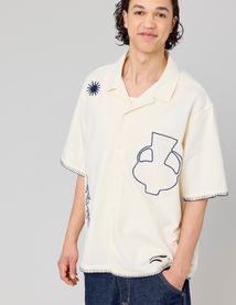 Chemise manches courtes brodée