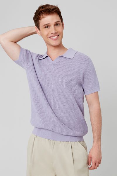 Polo maille ajourée