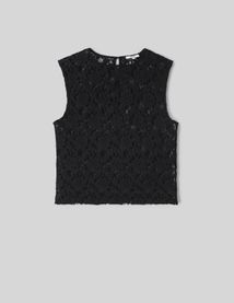 Top sans manche en dentelle