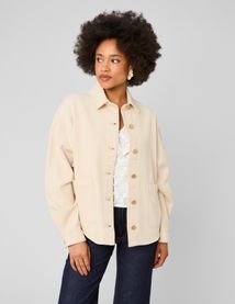 Veste twill boutons dor&eacute;s